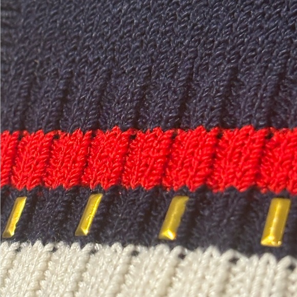 ST. JOHN Nautical sport vintage Navy sweater vest size PS - Picture 6 of 9